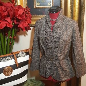 CONTRAST PYTHON PRINT JACKET SIZE S